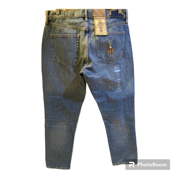 NWT Polo Ralph Lauren Jeans The Avery Boyfriend Blue Patchwork Stretch Size 28 - Picture 3 of 15